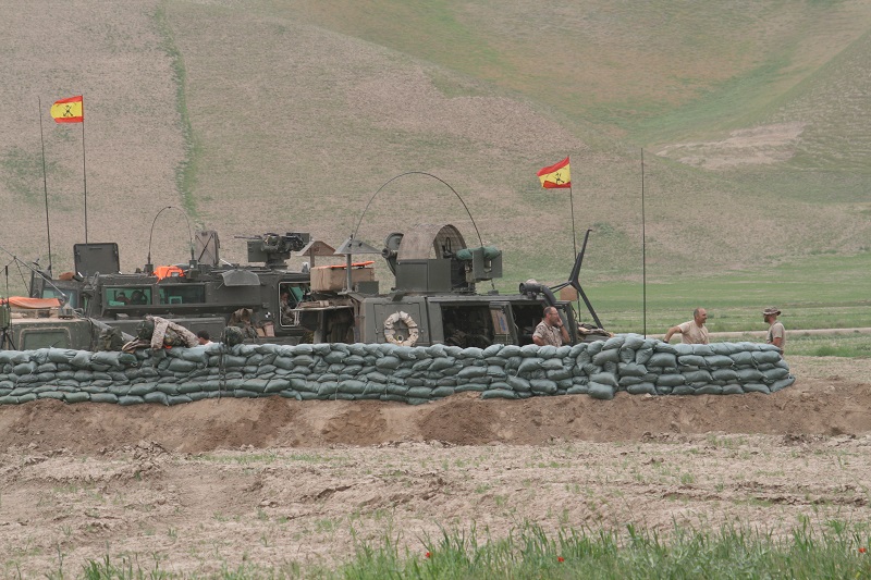 En Operaciones en Afganistn en 2010, configuracin ad-hoc Puesto de Mando Avanzado de Batalln. Foto del autor